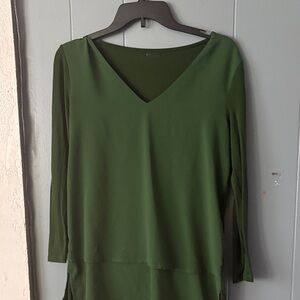Michael Kors Forest Green Long Sleeve Top